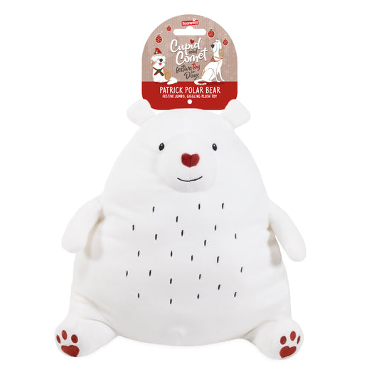 Rosewood Christmas Patrick Polar Bear Jumbo Plush Dog Toy