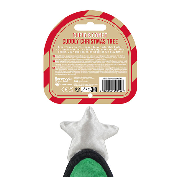 Rosewood Cuddly Christmas Tree Dog Toy