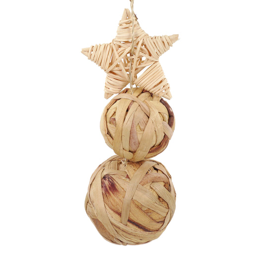 Rosewood Christmas Water Hyacinth Trio Chew Toy for Small Pets