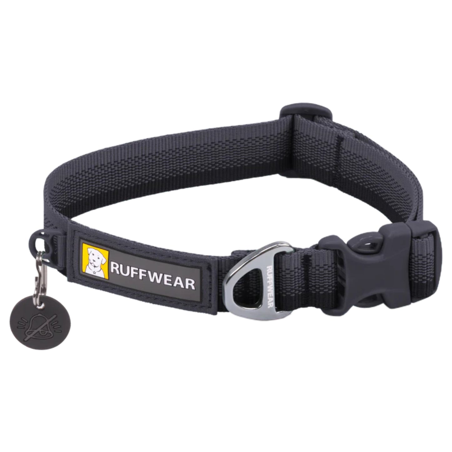 Plain grey black dog collar