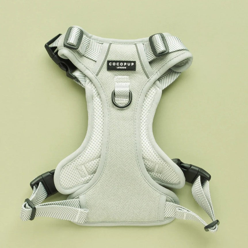 Cocopup London Explore Sage Tweed Dog Harness