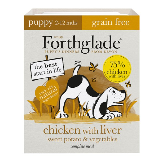 Forthglade Puppy Turkey Grain Free Chicken, Liver & Veg Wet Dog Food 395g