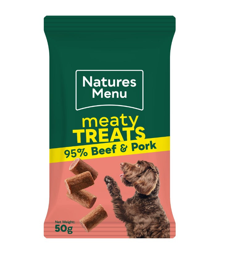 Natures Menu Beef Meaty Dog Treats 50g
