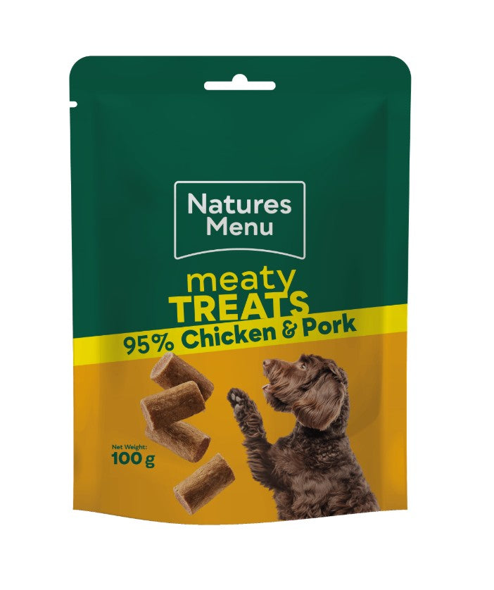 Natures Menu Chicken Meaty Dog Treats 100g