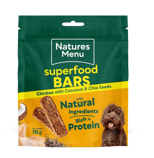 Natures Menu Superfood Bars Chicken with Coconut & Chia Seeds 70g