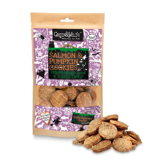 Green & Wild's Halloween Salmon and Pumpkin Cookies 150g