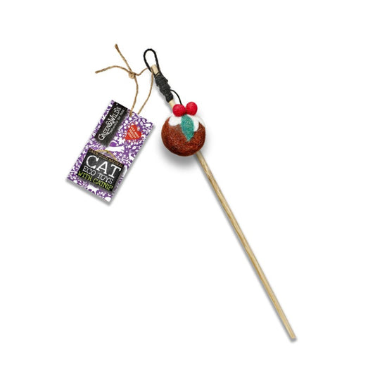 Green and Wild's Christmas Figgy Eco Teaser Cat Toy with Catnip