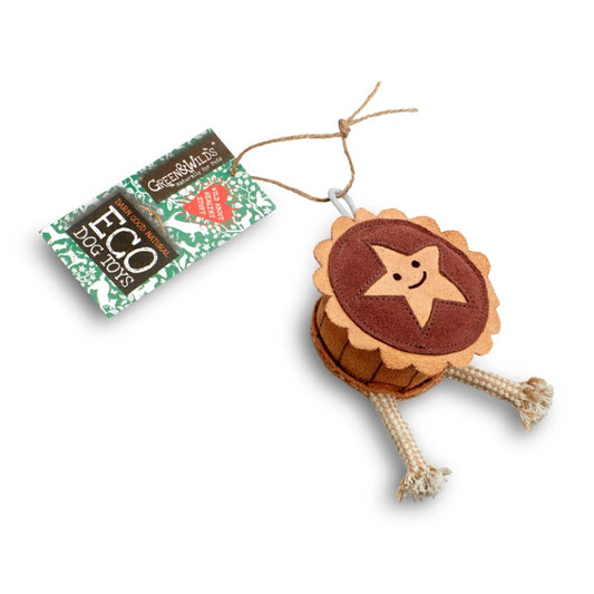 Green & Wild's Christmas Merry the Mince Pie Eco Dog Toy