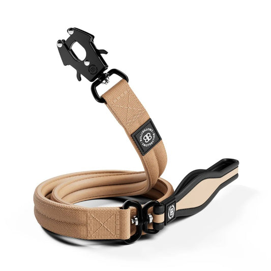 BullyBillows 1.2m Mini Combat Dog Lead Tan