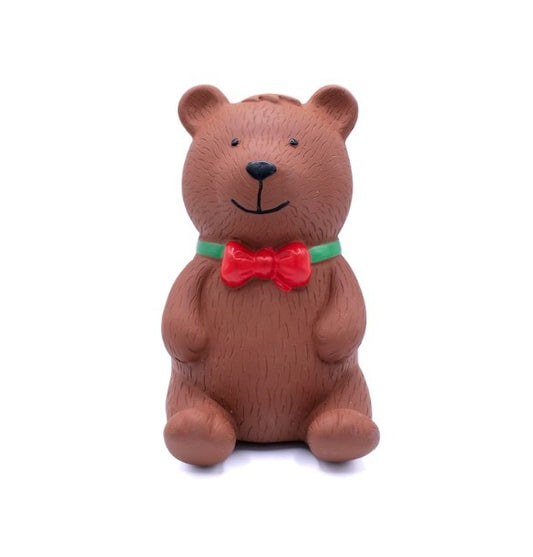 Great&Small Christmas Latex Brown Bear Dog Toy
