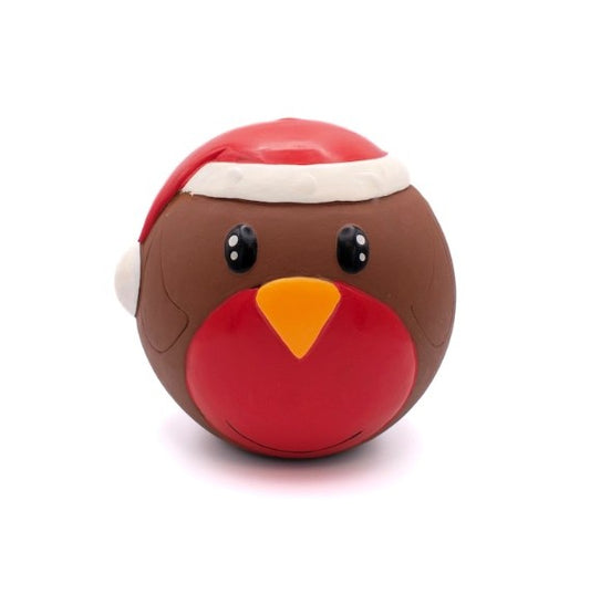 Great&Small Christmas Latex Robin Ball Dog Toy