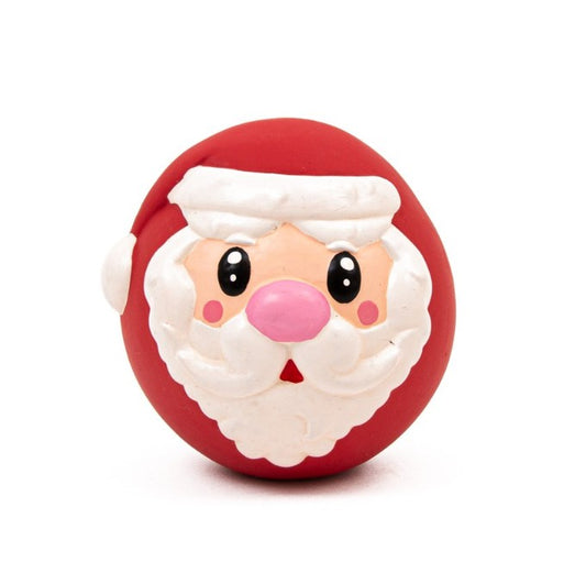 Great&Small Christmas Latex Santa Ball Dog Toy