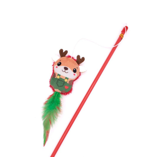 Great&Small Santa and Friends Christmas Reindeer Dangler Cat Toy