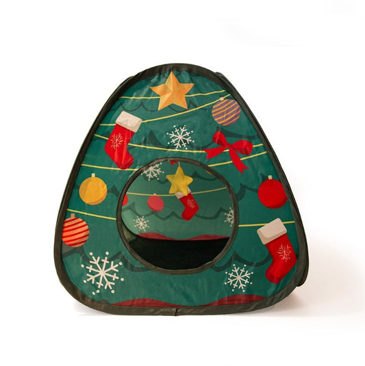 Great&Small Christmas Tree Play Tent for Cats