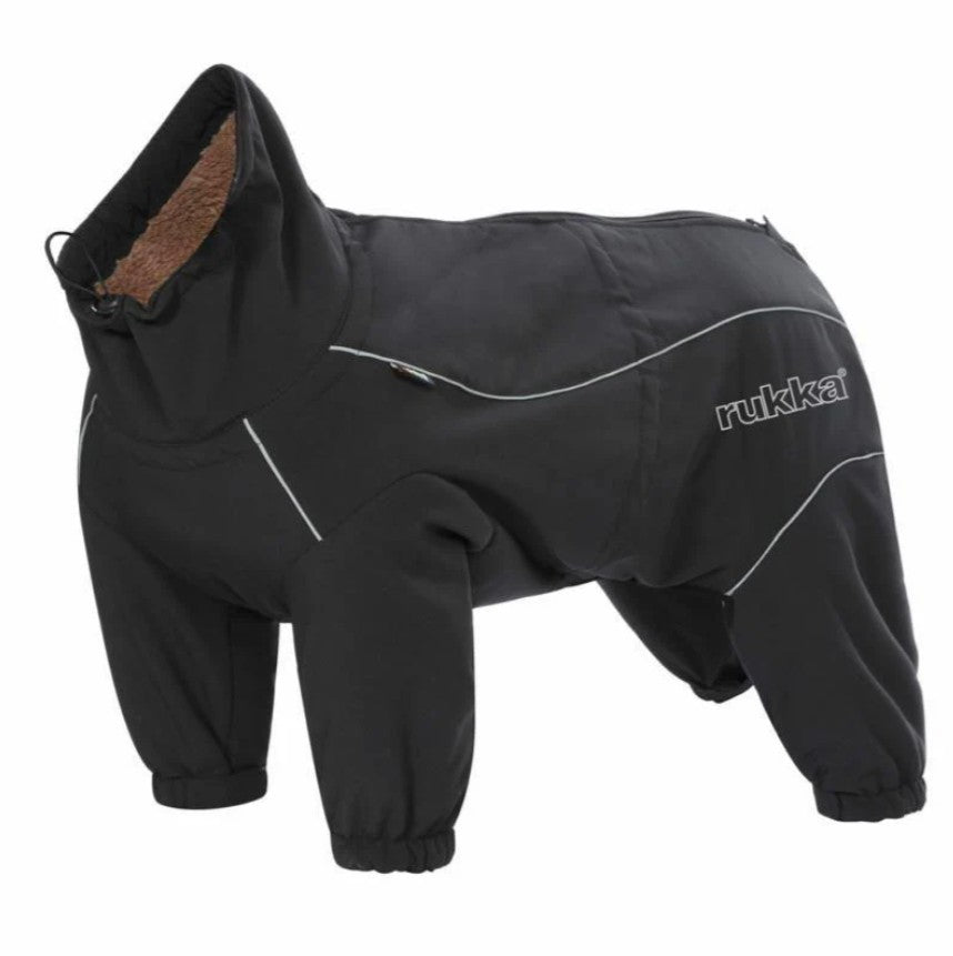 Rukka Pets Thermal Winter Windproof Thermal Adventure Dog Overall Black
