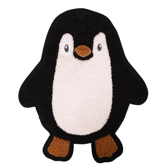 Rosewood Christmas Tufflove Pengiun Flattie Dog Toy