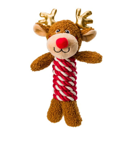 House of Paws Christmas Reindeer Rope Dog Toy