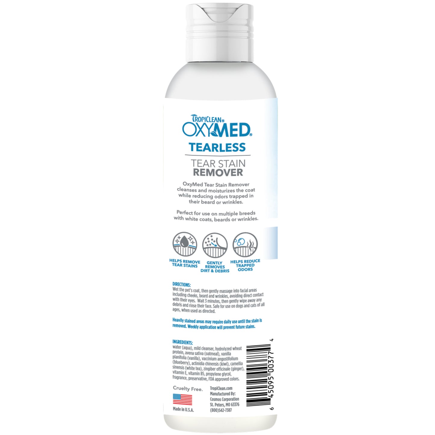 TropiClean OxyMed Tear Stain Remover for Pets 236ml