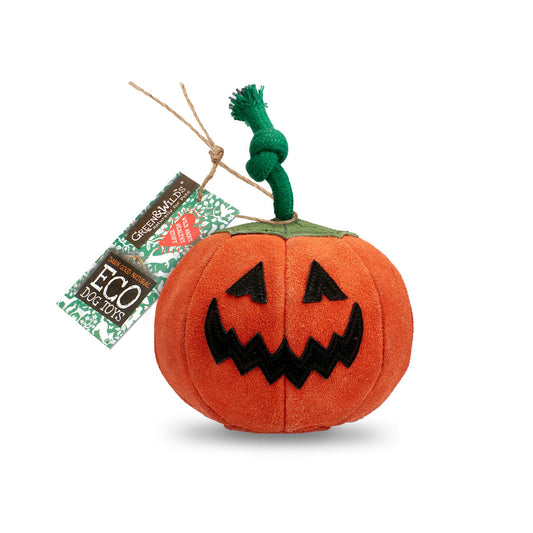 Green & Wild's Patch the Pumpkin Halloween Eco Dog Toy