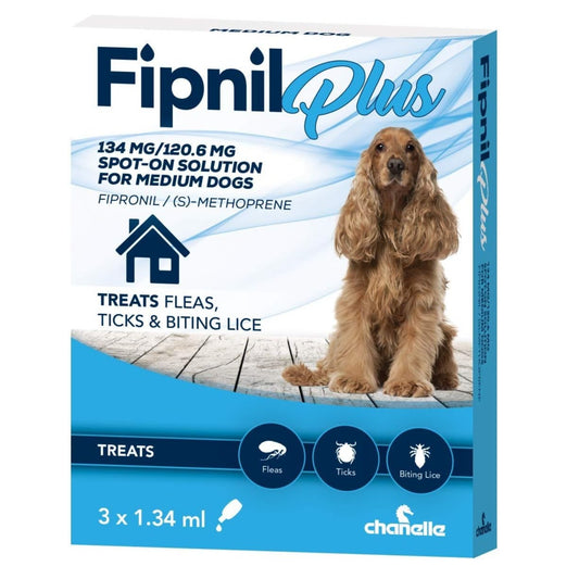 Fipnil Plus Spot On Flea Treatment Medium Dog 134mg (10.1 - 20KG)