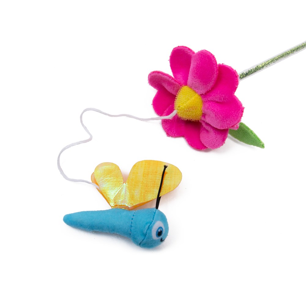 Great&Small Fiesta Cat Teaser Dragonfly & Flower