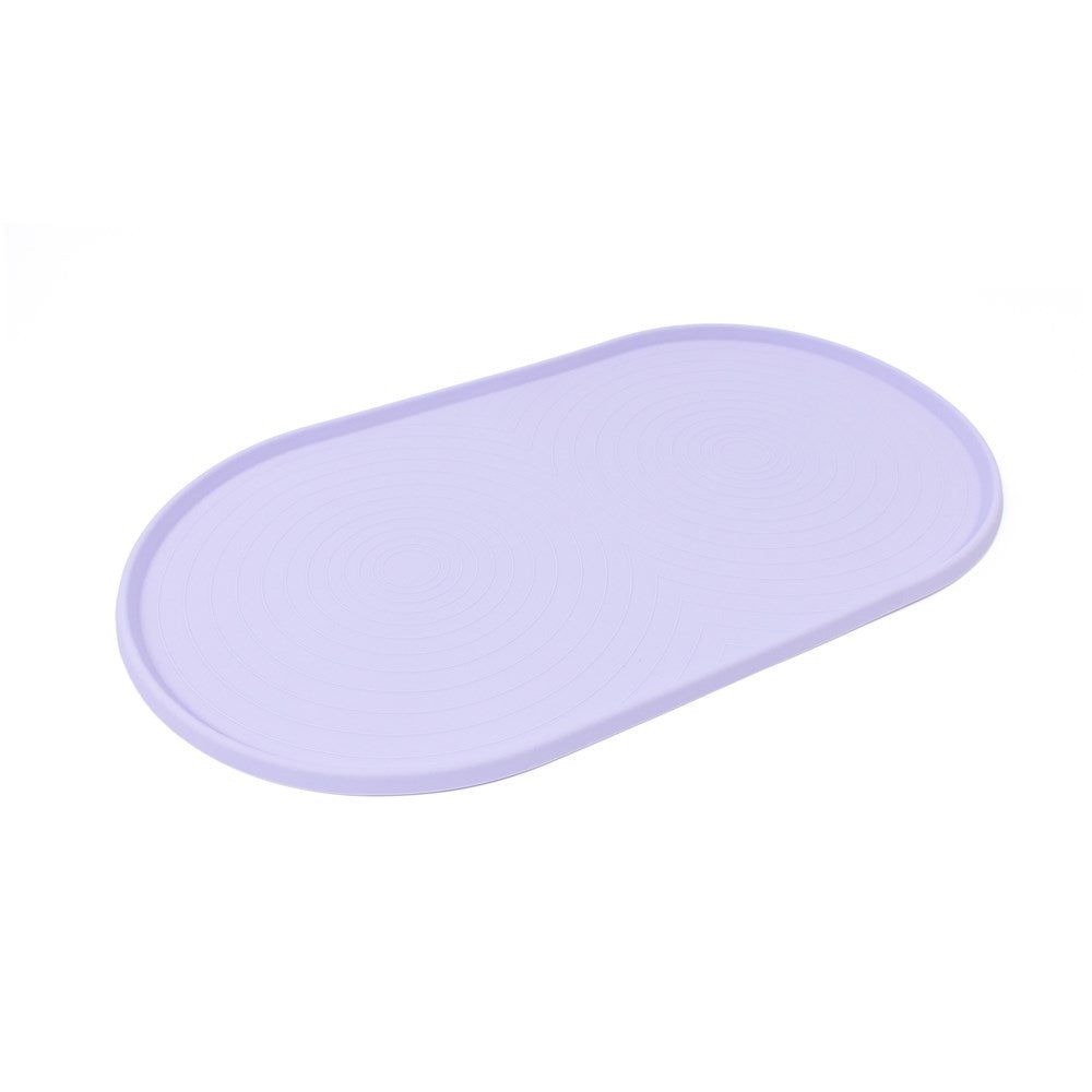 Great&Small Penrose Lilac Oval Pet Food Mat