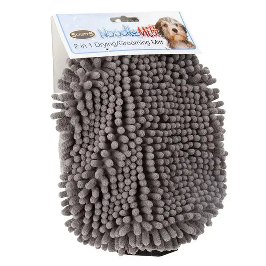 Scruffs Noodle Grooming Mitt Grey