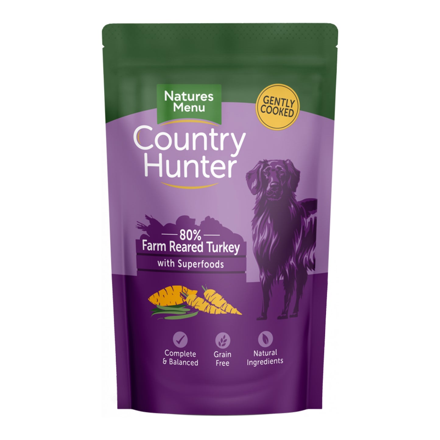 Country Hunter Farm Reared Turkey Wet Dog Food Pouches 150g