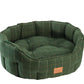 House of Paws Green Tweed Oval Snuggle Bed