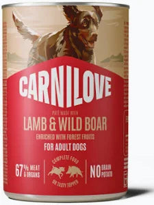 Carnilove Lamb & Wild Boar Wet Dog Food Can 400g