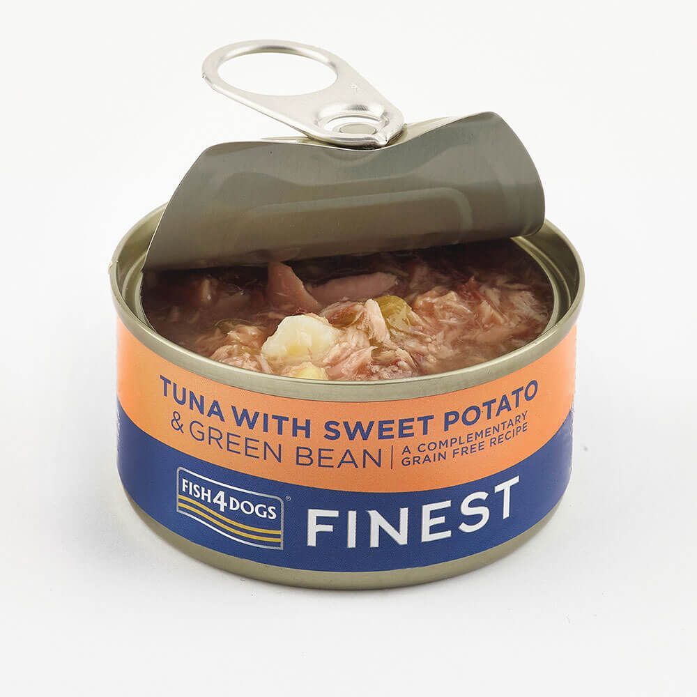 Fish4Dogs Finest Tuna with Sweet Potato & Green Beans Wet Dog Food Can 85g