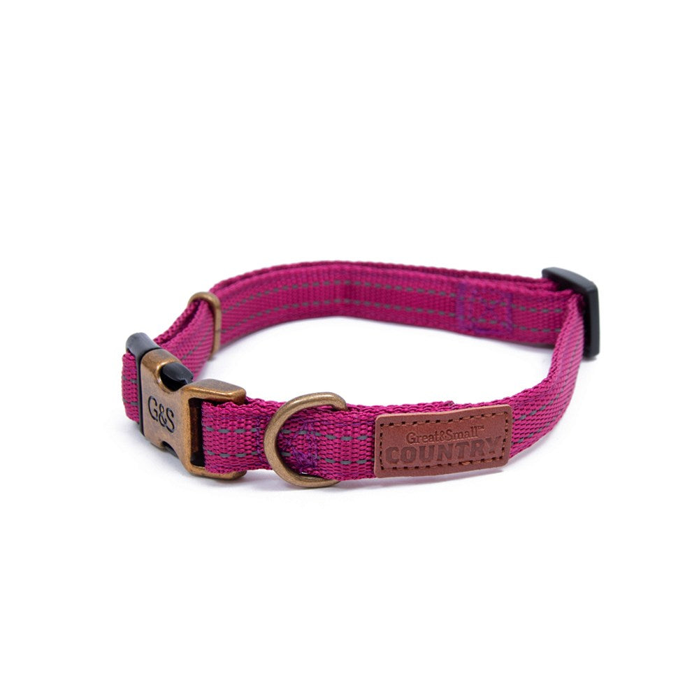 Great&Small country Collar in Orchid Pink with metal buckle