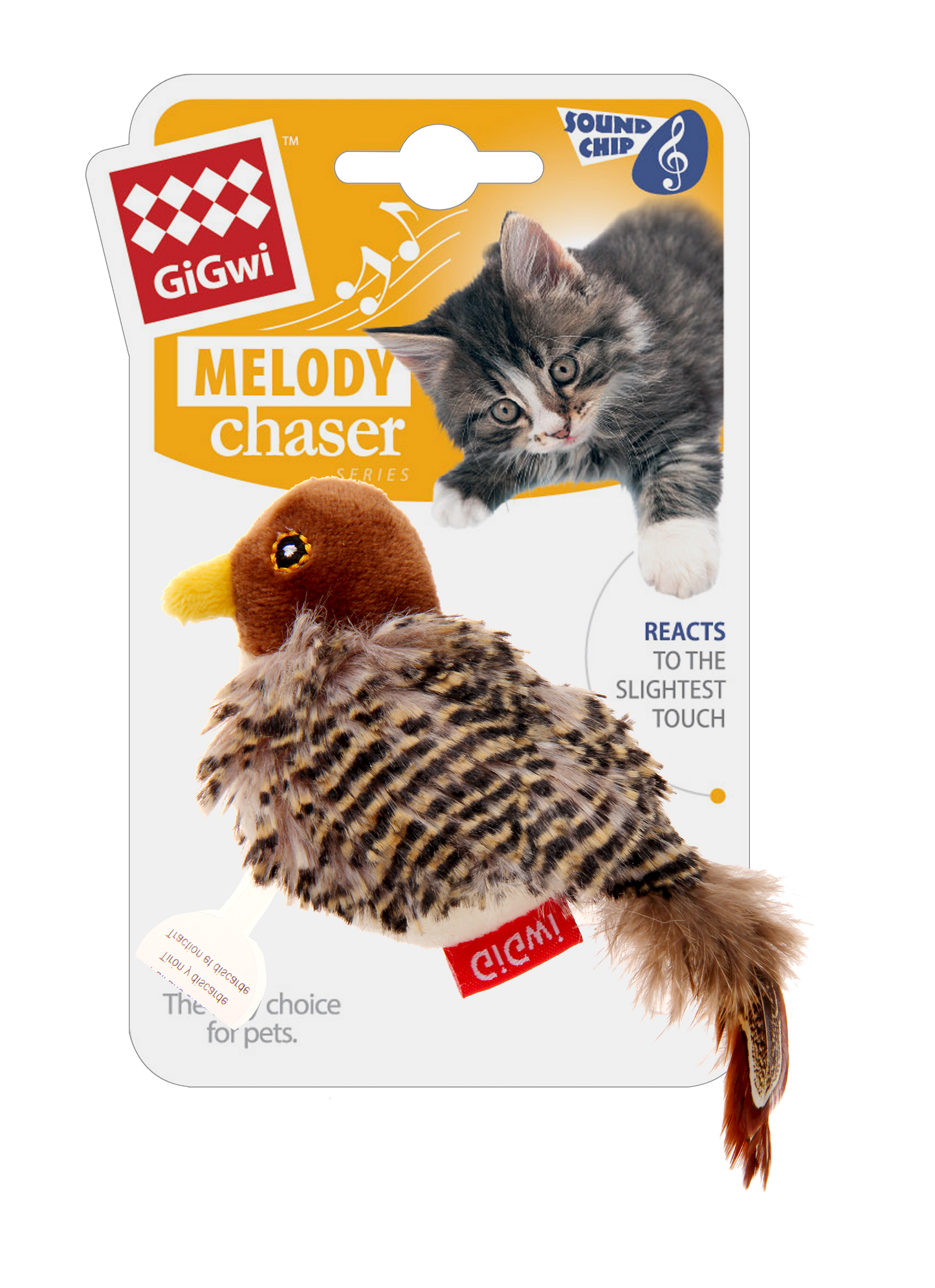 GiGwi Motion Activated Bird Sound Cat Toy