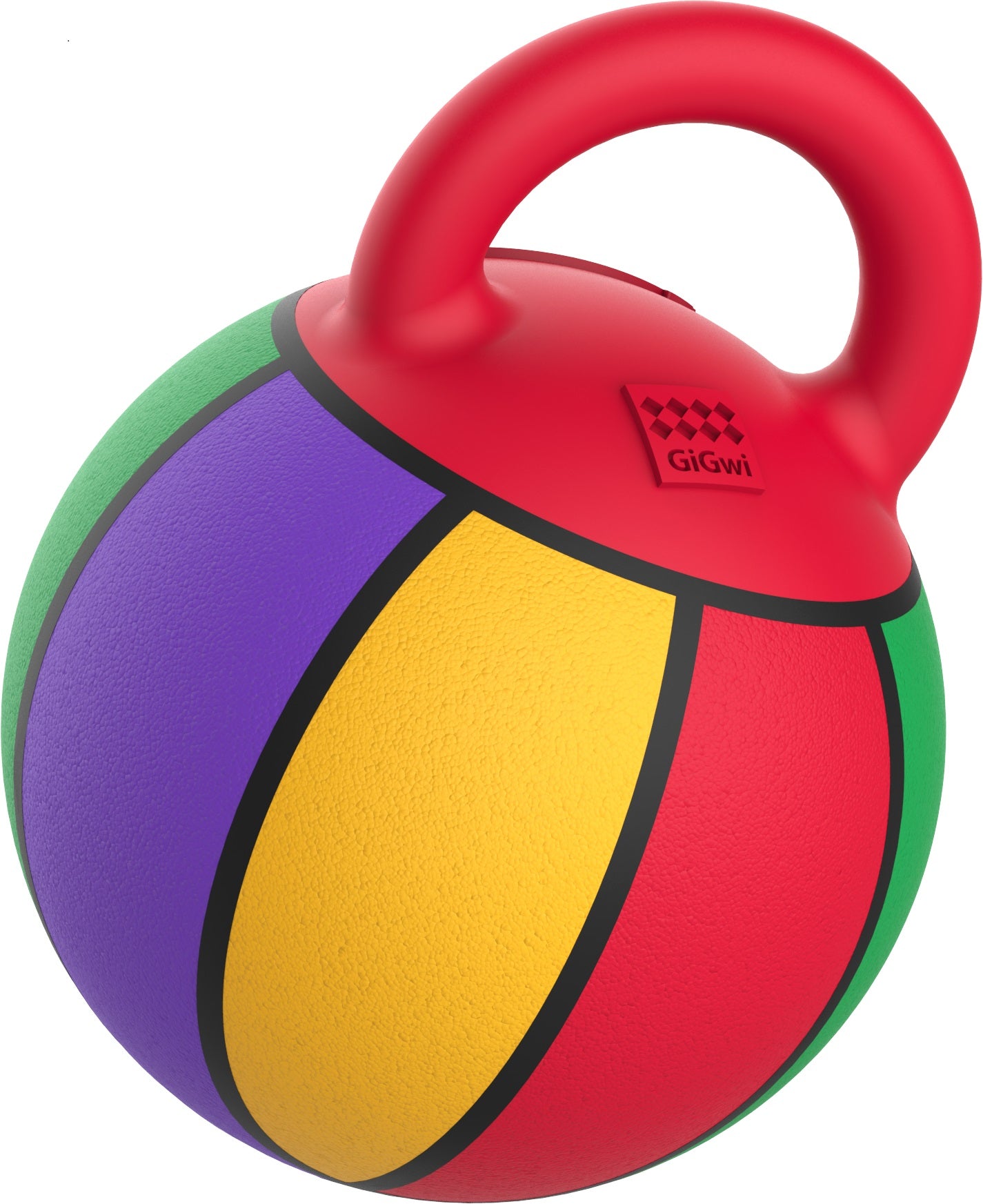 GiGwi 'Jumball ' Basketball Ball with Rubber Handle Small
