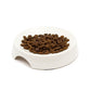 Great&Small Cream Melamine Ripple Cat Dish