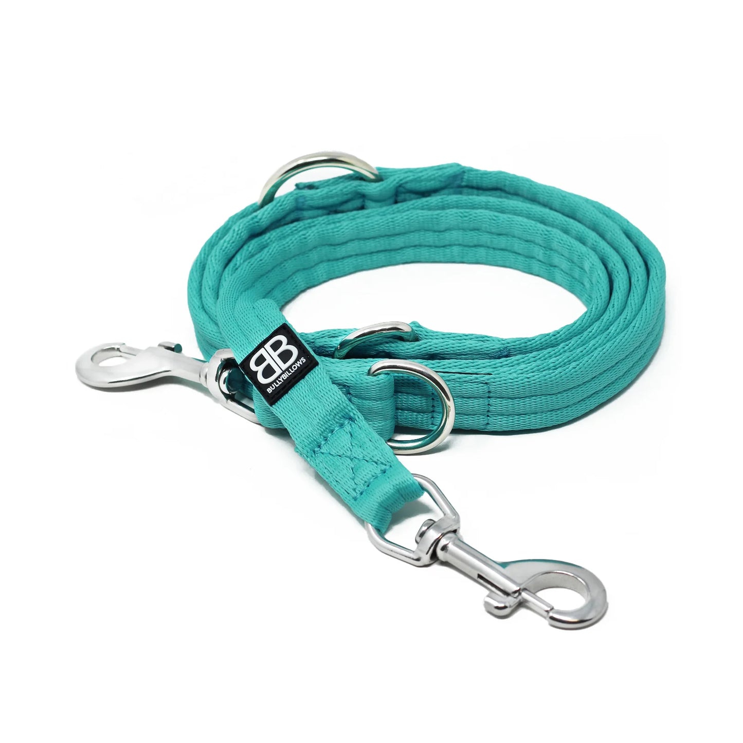 BullyBillows Double Ended Training Dog Lead Turquoise
