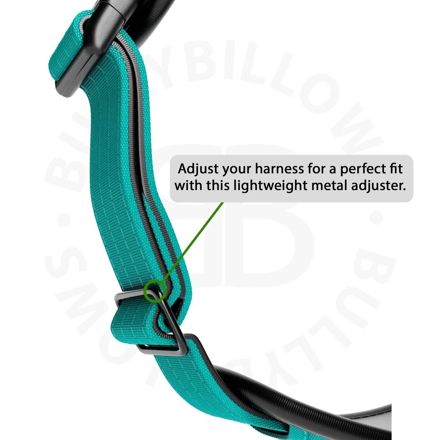 BullyBillows Premium Comfort Dog Harness Turquoise