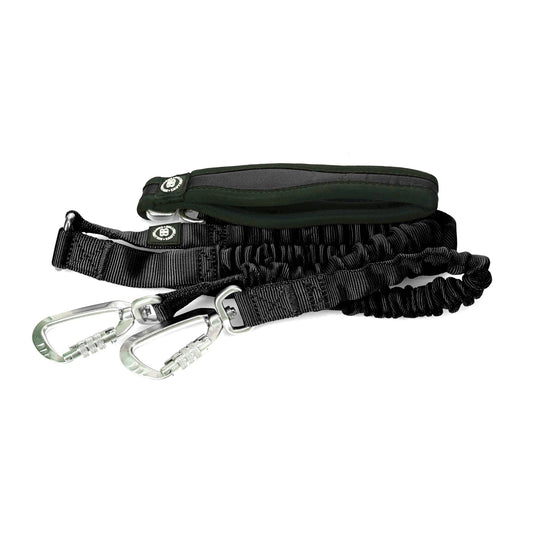 BullyBillows Black Zero Shock Lead with Handle & Shock Absorbers