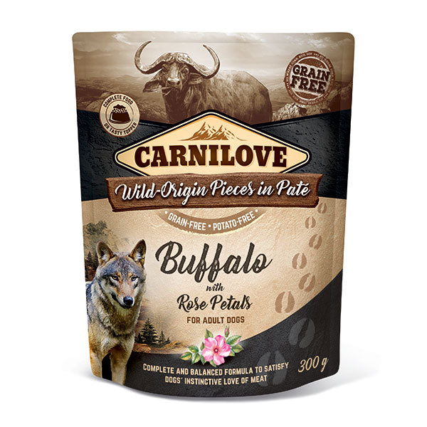 Carnilove Buffalo with Rose Petals Pâté Pouch 300g