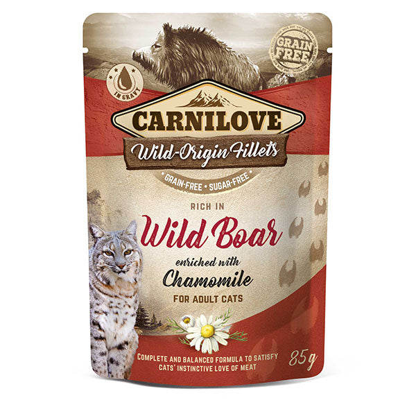 Carnilove Cat Wild Boar with Chamomile Wet Pouch 85g