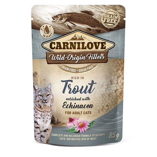 Carnilove Cat Trout with Echinacea Wet Pouch 85g