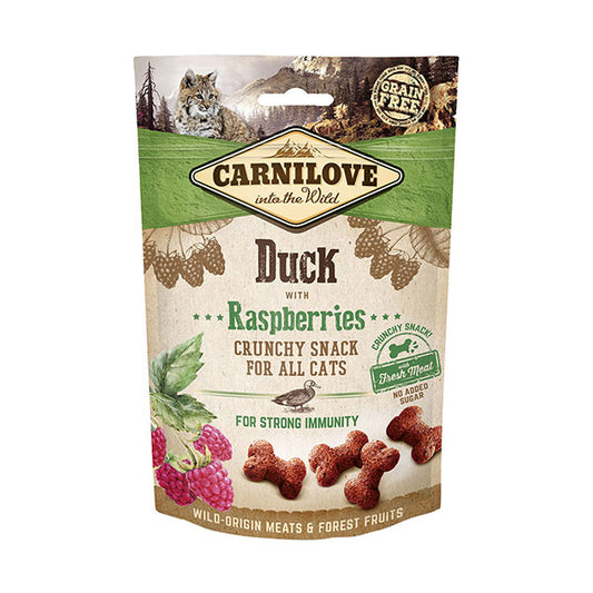 Carnilove Cat Duck with Raspberries Crunchy Snack Treats 50g