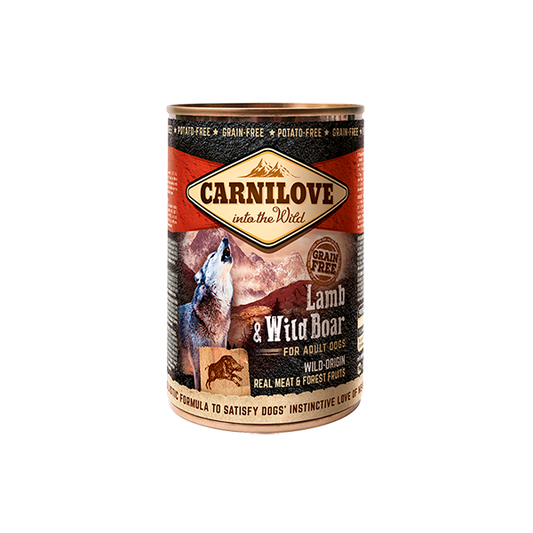 Carnilove Lamb & Wild Boar Wet Dog Food Can 400g
