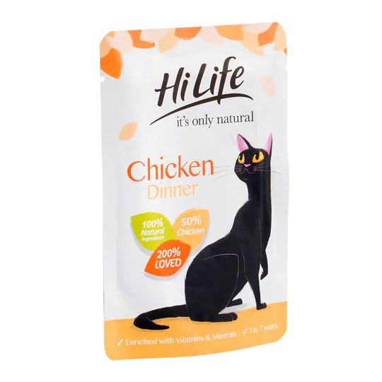 HiLife Chicken Dinner Wet Cat Food Pouch 70g