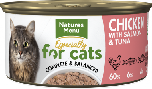 Natures Menu Especially For Cats Chicken with Salmon & Tuna Wet Cat Food Can 85g