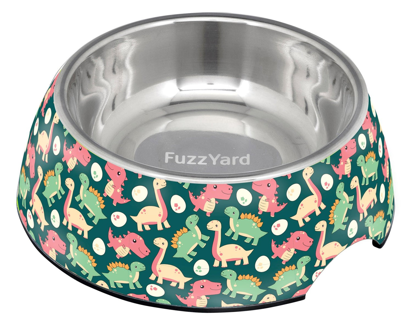 Fuzzyard Dinosaur Land Easy Feeder Dog Bowl