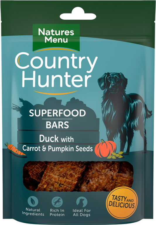 Country Hunter Duck with Carrot & Pumpkin Superfood Treat Bars 100g