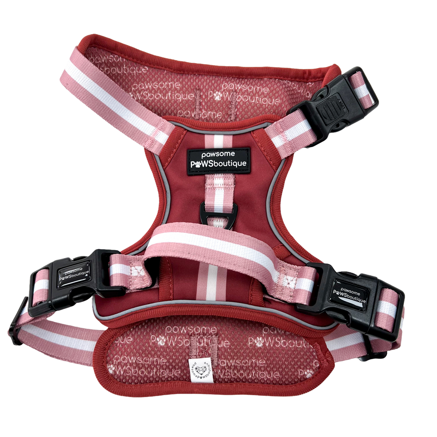 Pawsome Paws Boutique Essentials Wine Red Harness