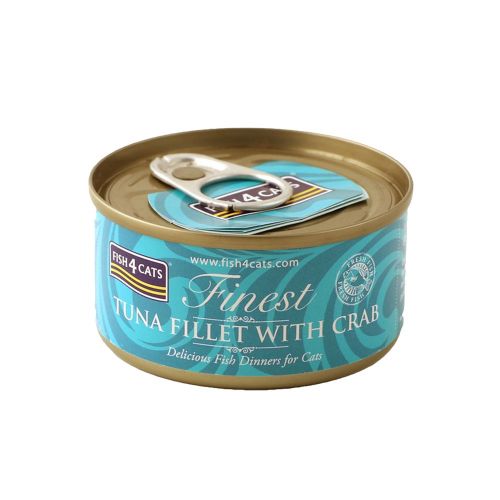 Fish4Cats Tuna Fillet with Crab Wet Cat Food Can 70g