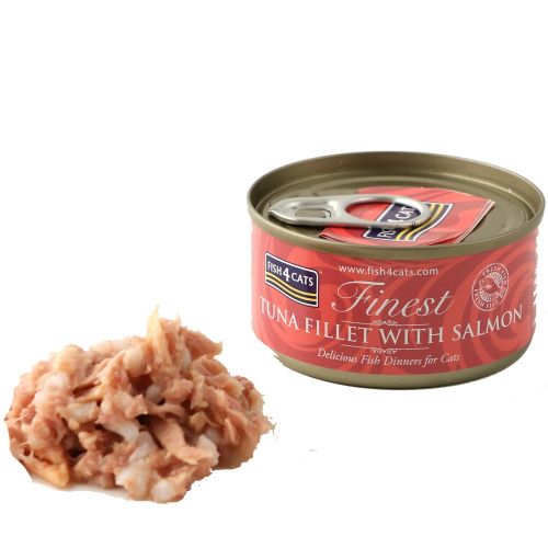 Fish4Cats Tuna Fillet with Salmon Wet Cat Food Can 70g